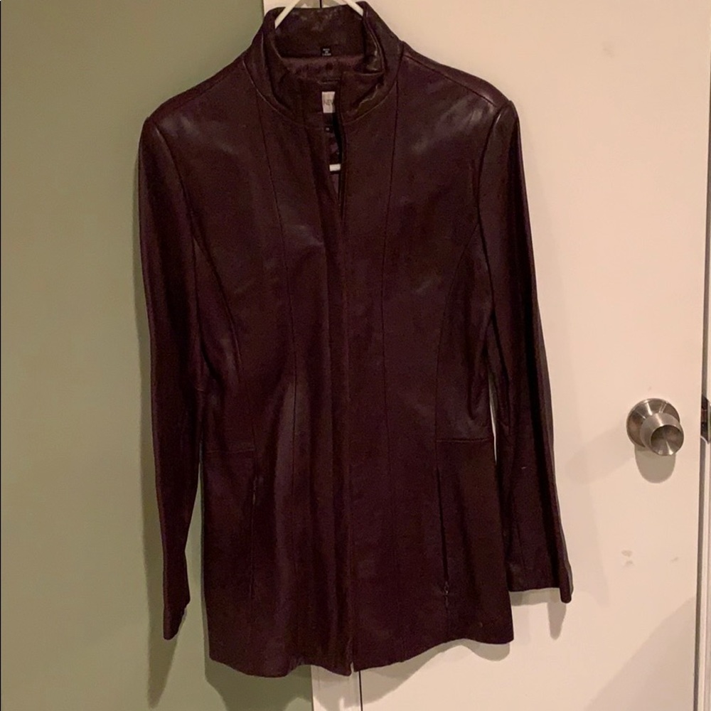 Jones New York leather jacket.  Plumb size small.